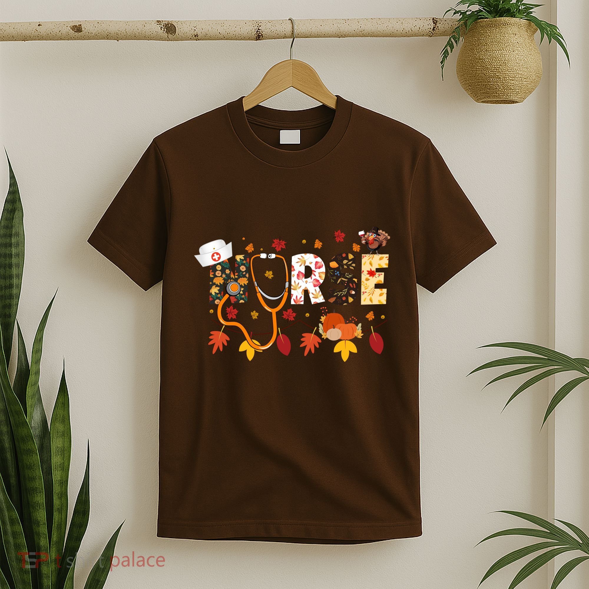 Cute Nurse Fall Thanksgiving Autumn T-Shirt