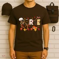 Cute Nurse Fall Thanksgiving Autumn T-Shirt thumb 6