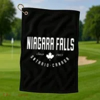 Ca Niagara Falls Ontario Canadian Maple Leaf Golf Towel thumb 1