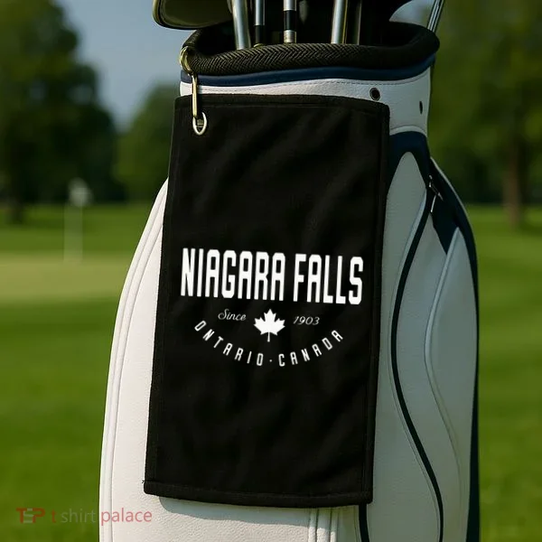 Ca Niagara Falls Ontario Canadian Maple Leaf Golf Towel