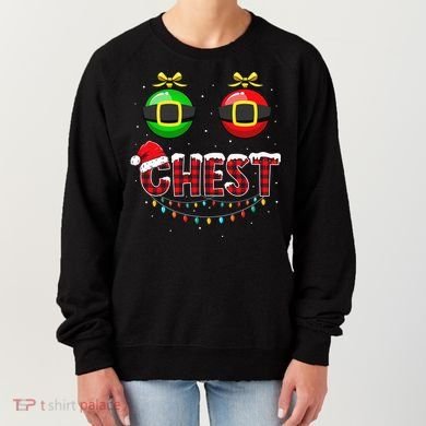 Chest Nuts Funny Matching Chestnuts Christmas Couples Chest  Women's Sweatshirt