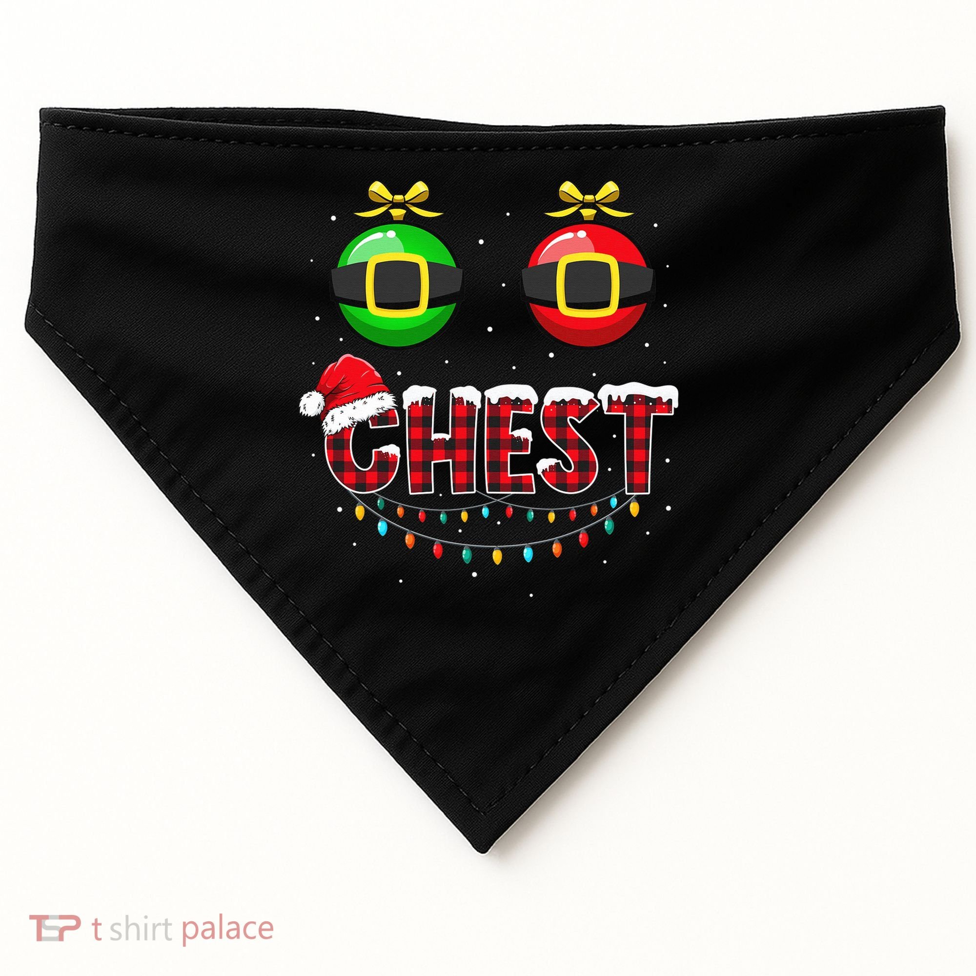 Chest Nuts Funny Matching Chestnuts Christmas Couples Chest  USA-Made Doggie Bandana