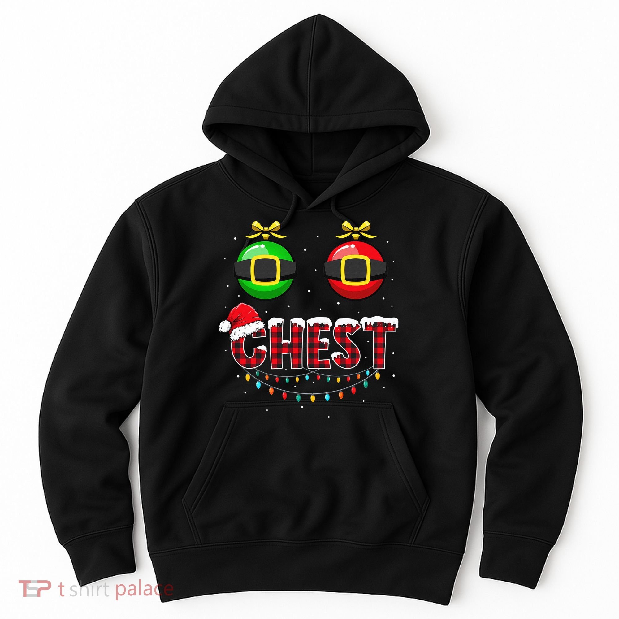 Chest Nuts Funny Matching Chestnuts Christmas Couples Chest  Hoodie