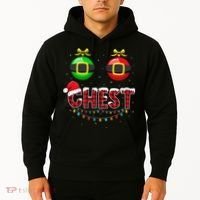 Chest Nuts Funny Matching Chestnuts Christmas Couples Chest  Hoodie thumb 2