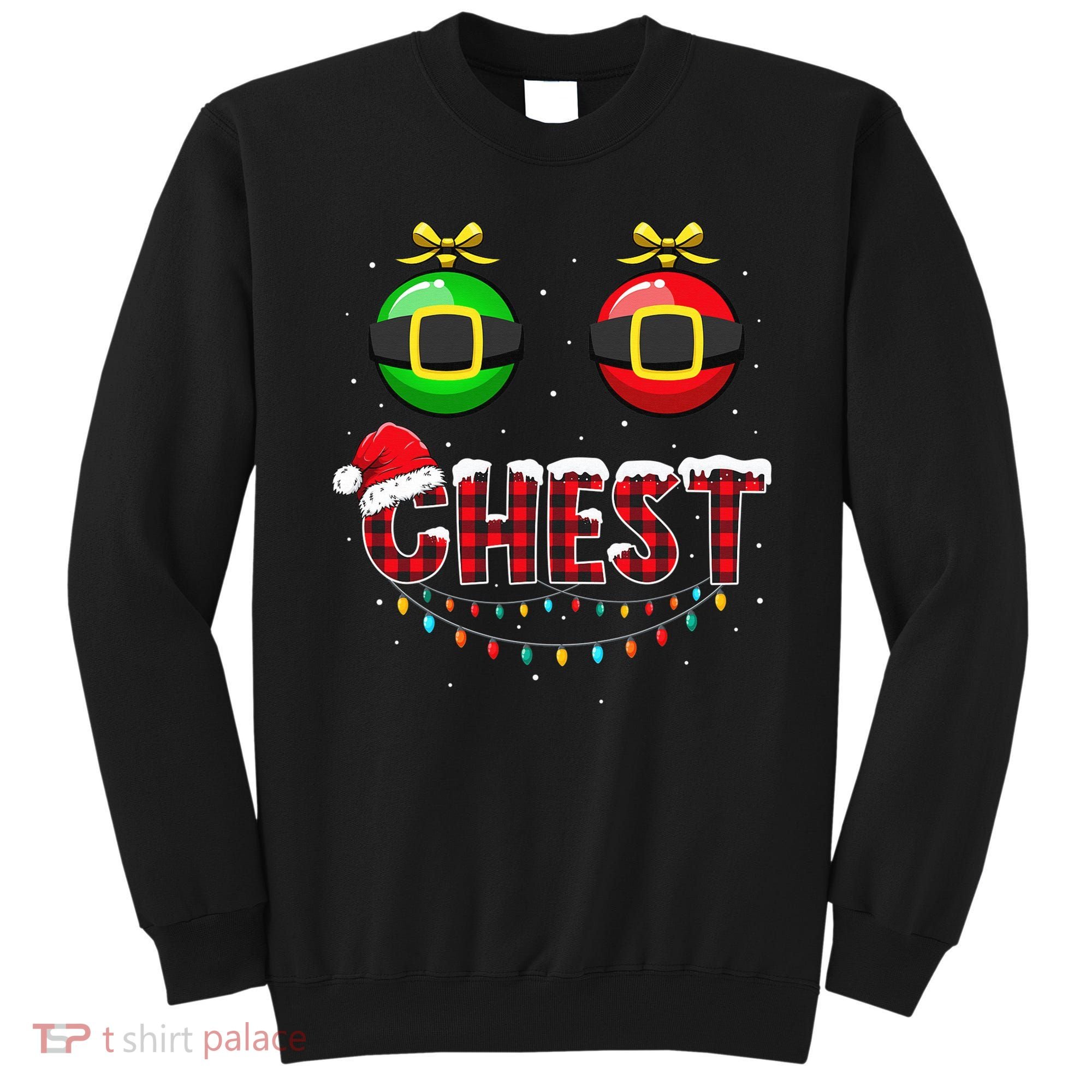 Chest Nuts Funny Matching Chestnuts Christmas Couples Chest  Sweatshirt