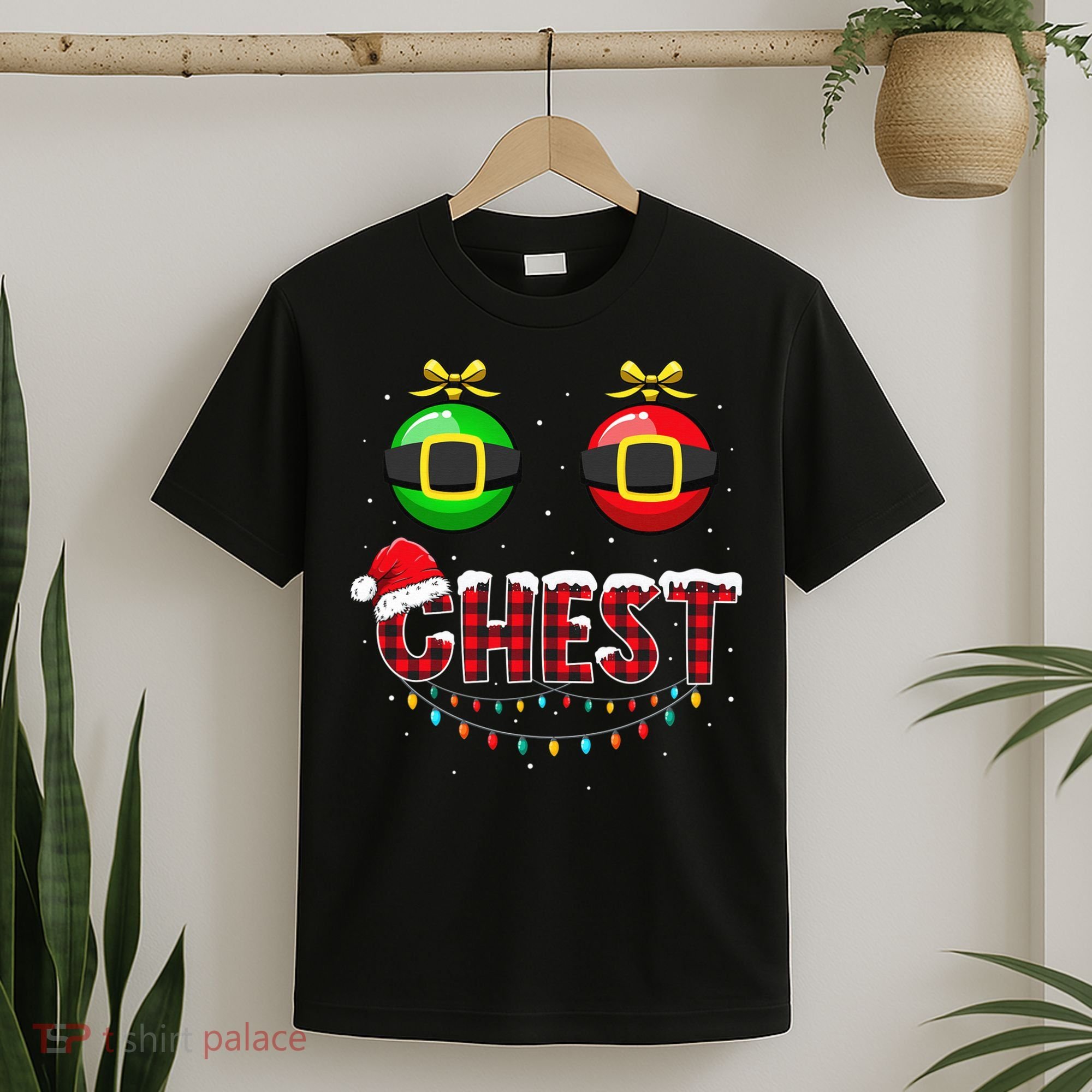 Chest Nuts Funny Matching Chestnuts Christmas Couples Chest  T-Shirt