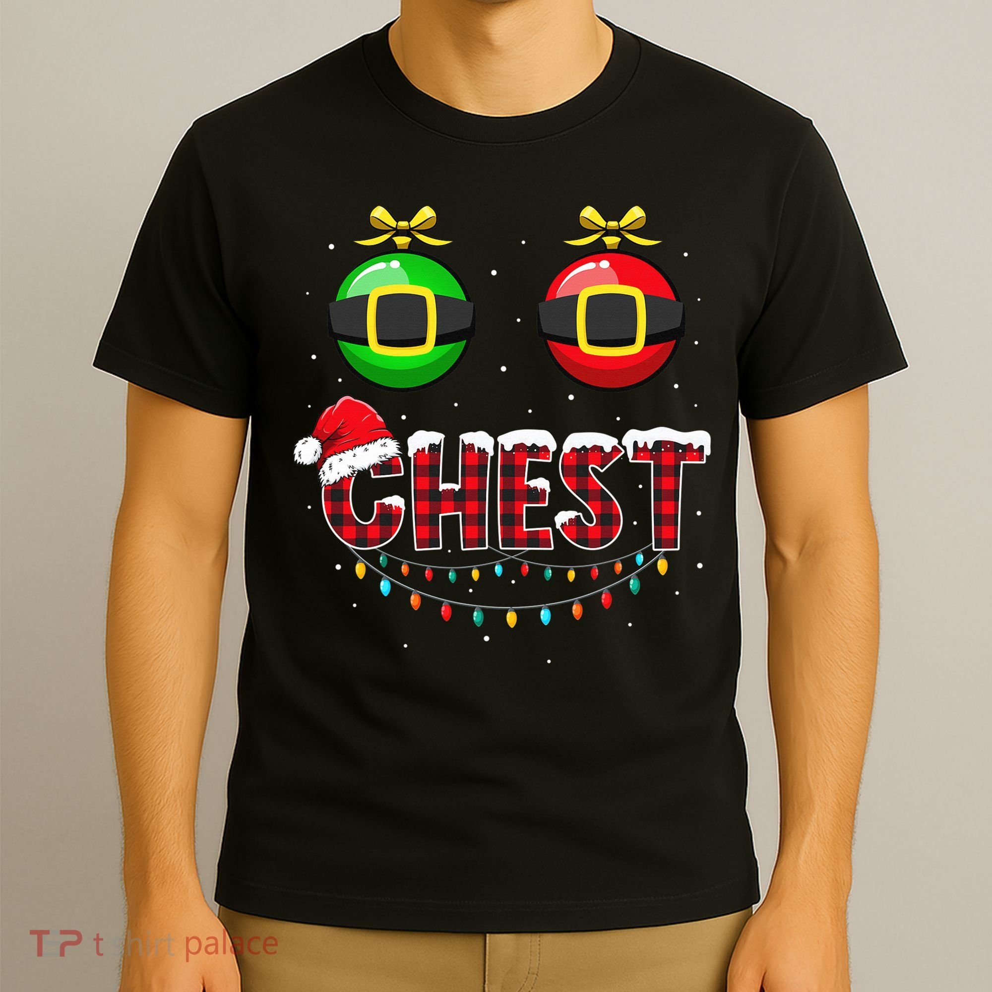 Chest Nuts Funny Matching Chestnuts Christmas Couples Chest  T-Shirt