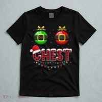Chest Nuts Funny Matching Chestnuts Christmas Couples Chest  T-Shirt thumb 5