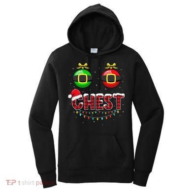 Chest Nuts Funny Matching Chestnuts Christmas Couples Chest  Women's Hoodie