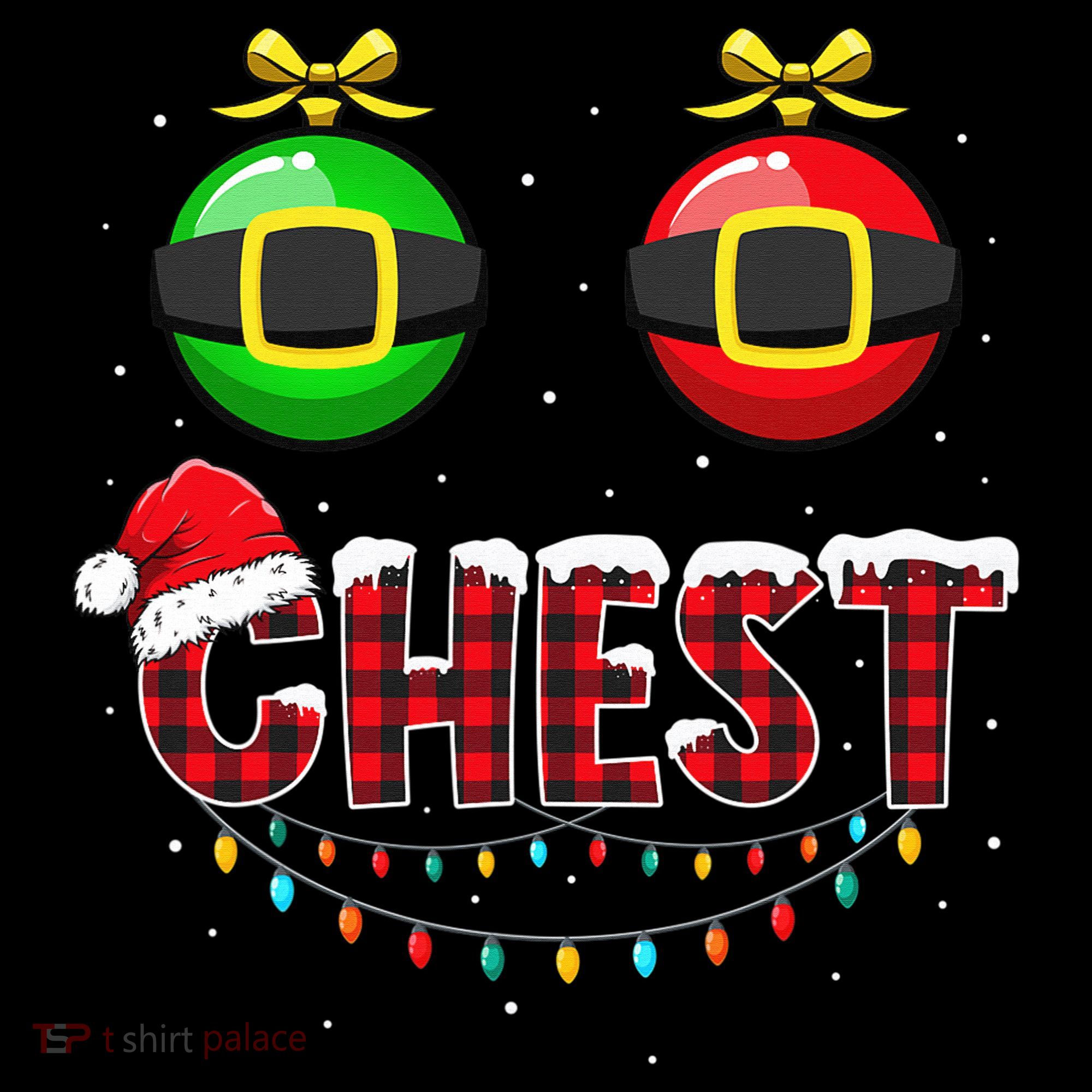 Chest Nuts Funny Matching Chestnuts Christmas Couples Chest  Women's Hoodie