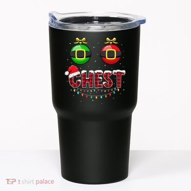 Chest Nuts Funny Matching Chestnuts Christmas Couples Chest  Tumbler