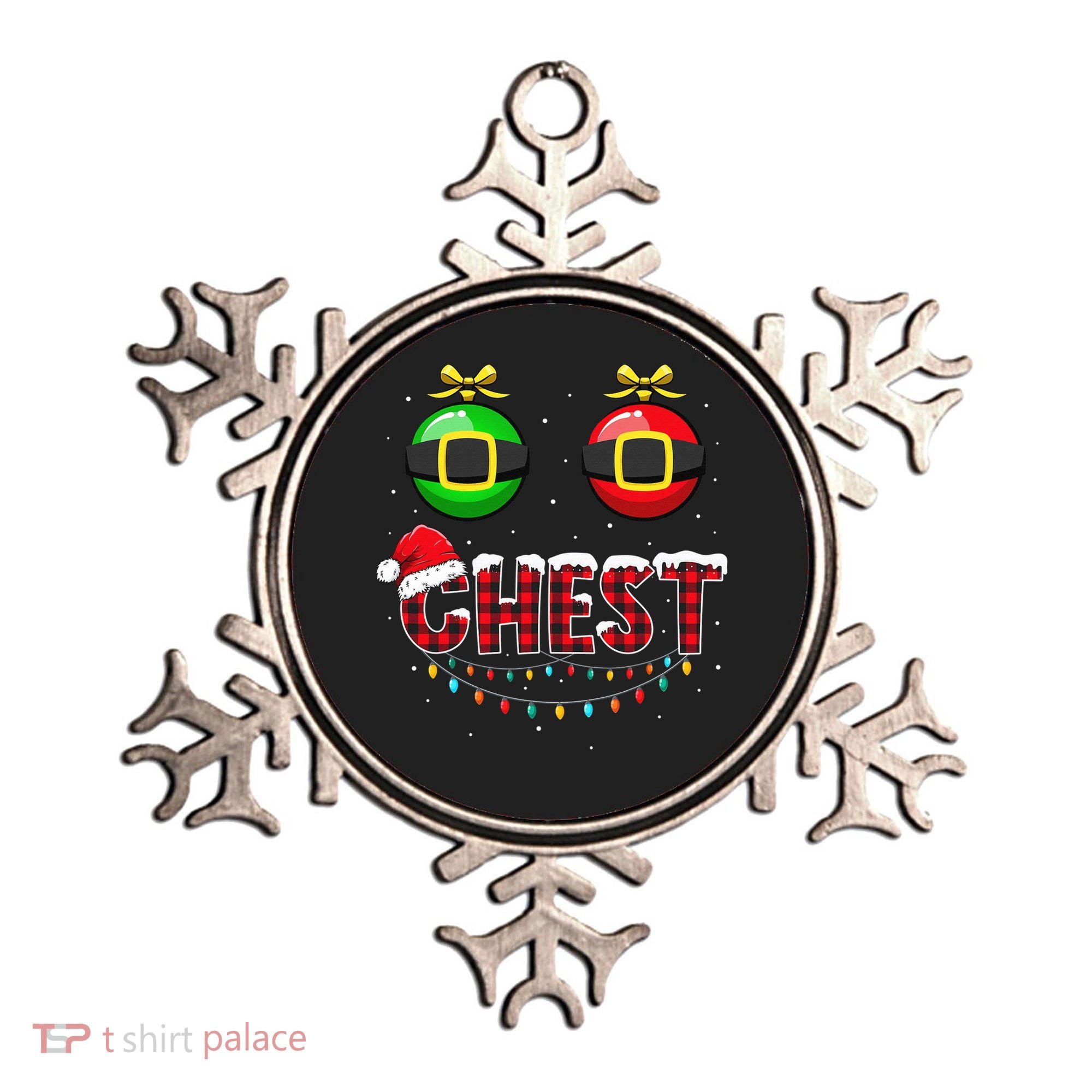 Chest Nuts Funny Matching Chestnuts Christmas Couples Chest  Ornament