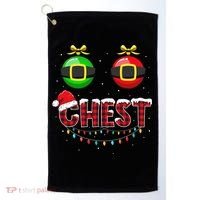 Chest Nuts Funny Matching Chestnuts Christmas Couples Chest  Golf Towel thumb 0