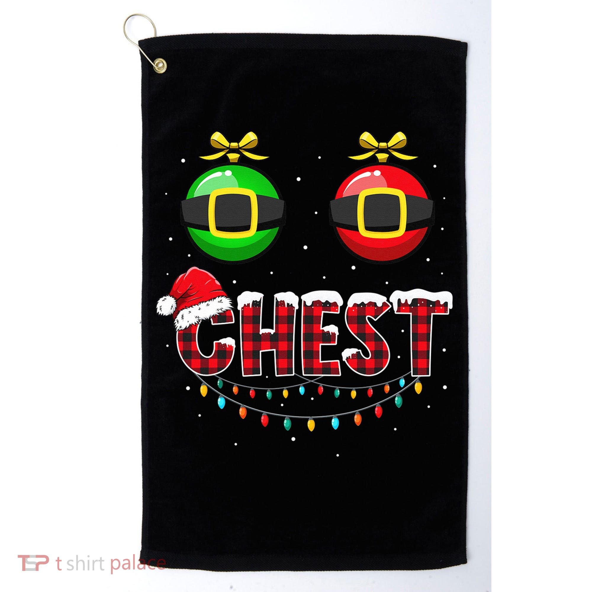 Chest Nuts Funny Matching Chestnuts Christmas Couples Chest  Golf Towel