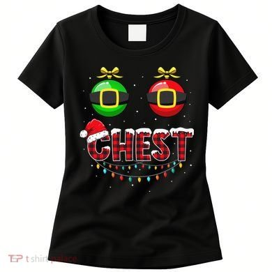 Chest Nuts Funny Matching Chestnuts Christmas Couples Chest  Women's T-Shirt