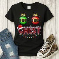 Chest Nuts Funny Matching Chestnuts Christmas Couples Chest  Women's T-Shirt thumb 3