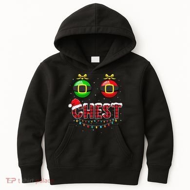 Chest Nuts Funny Matching Chestnuts Christmas Couples Chest  Kids Hoodie