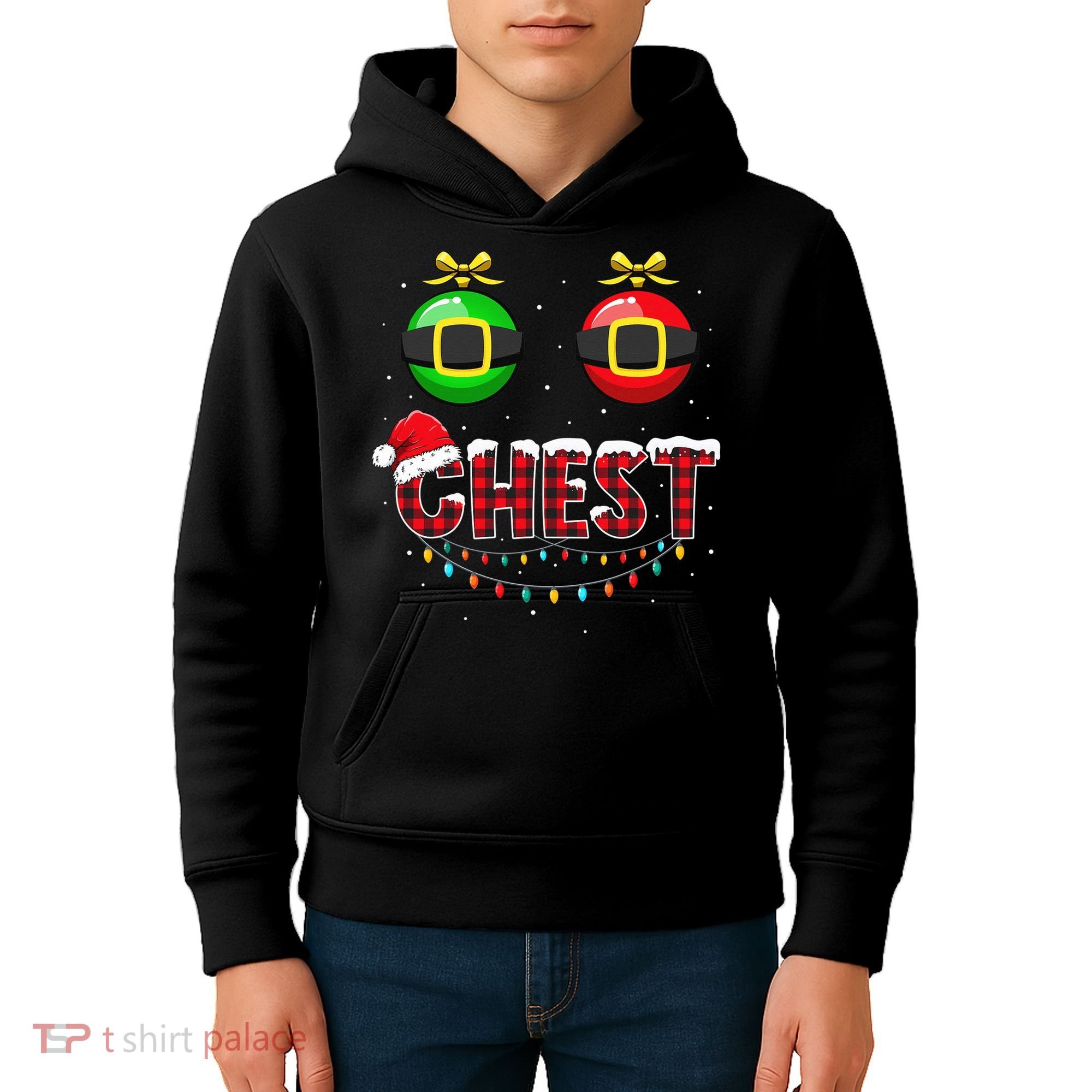 Chest Nuts Funny Matching Chestnuts Christmas Couples Chest  Kids Hoodie