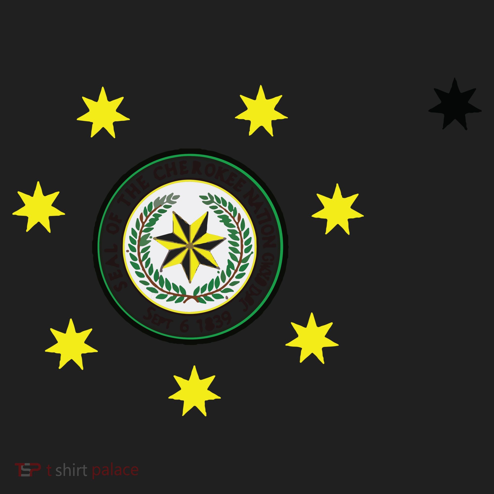 Cherokee Nation Flag Cherokee Golf Towel