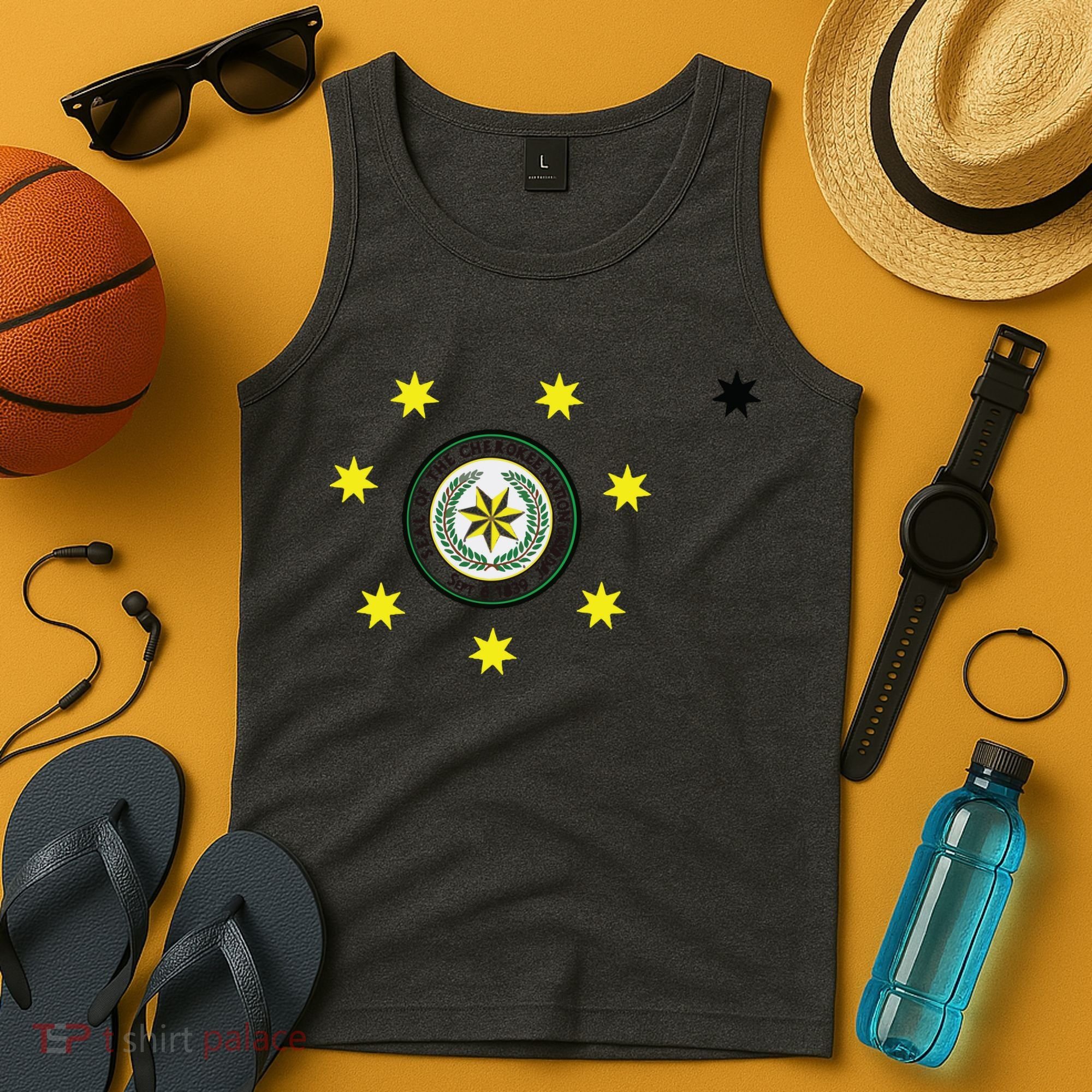 Cherokee Nation Flag Cherokee Tank Top