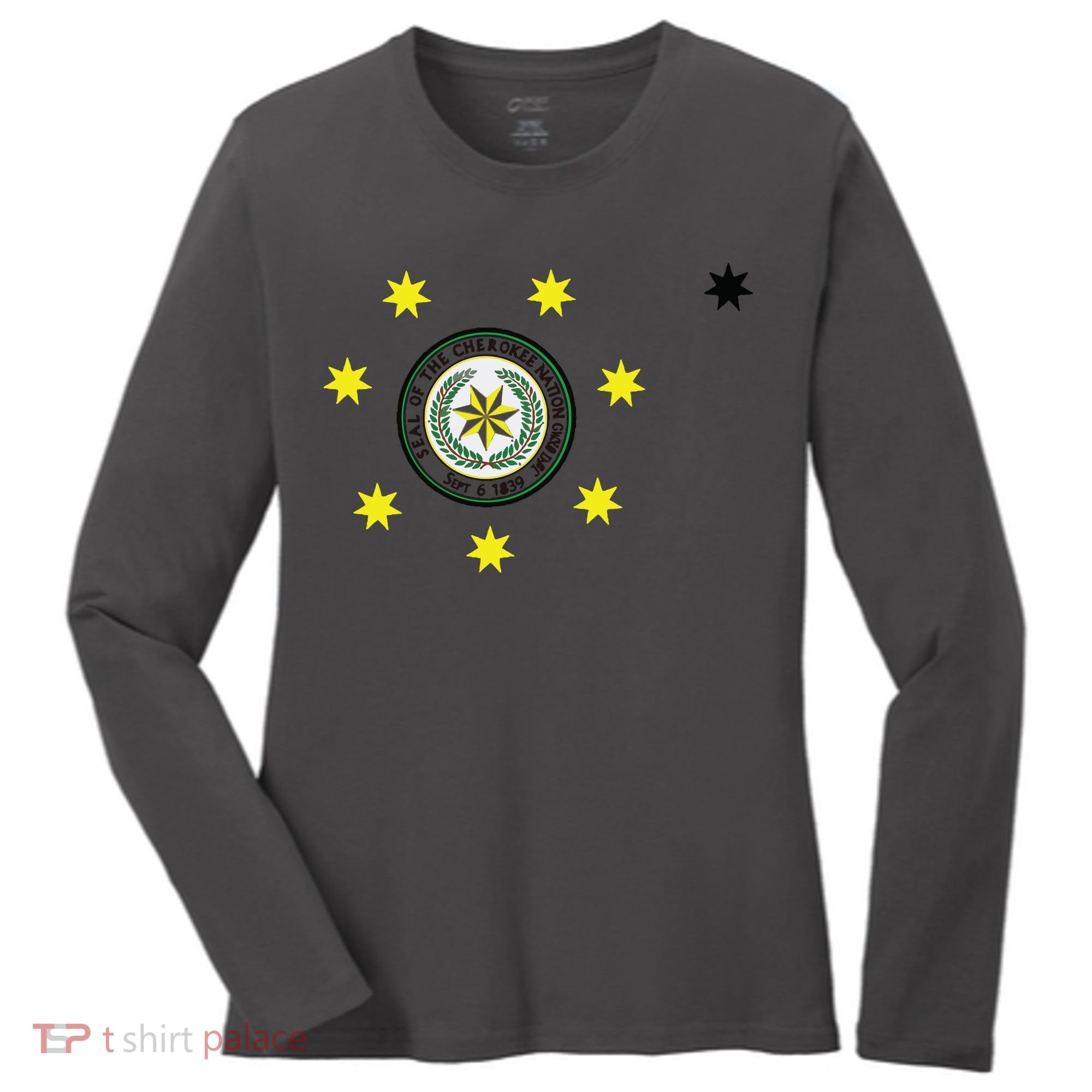 Cherokee Nation Flag Cherokee Women's Long Sleeve Shirt