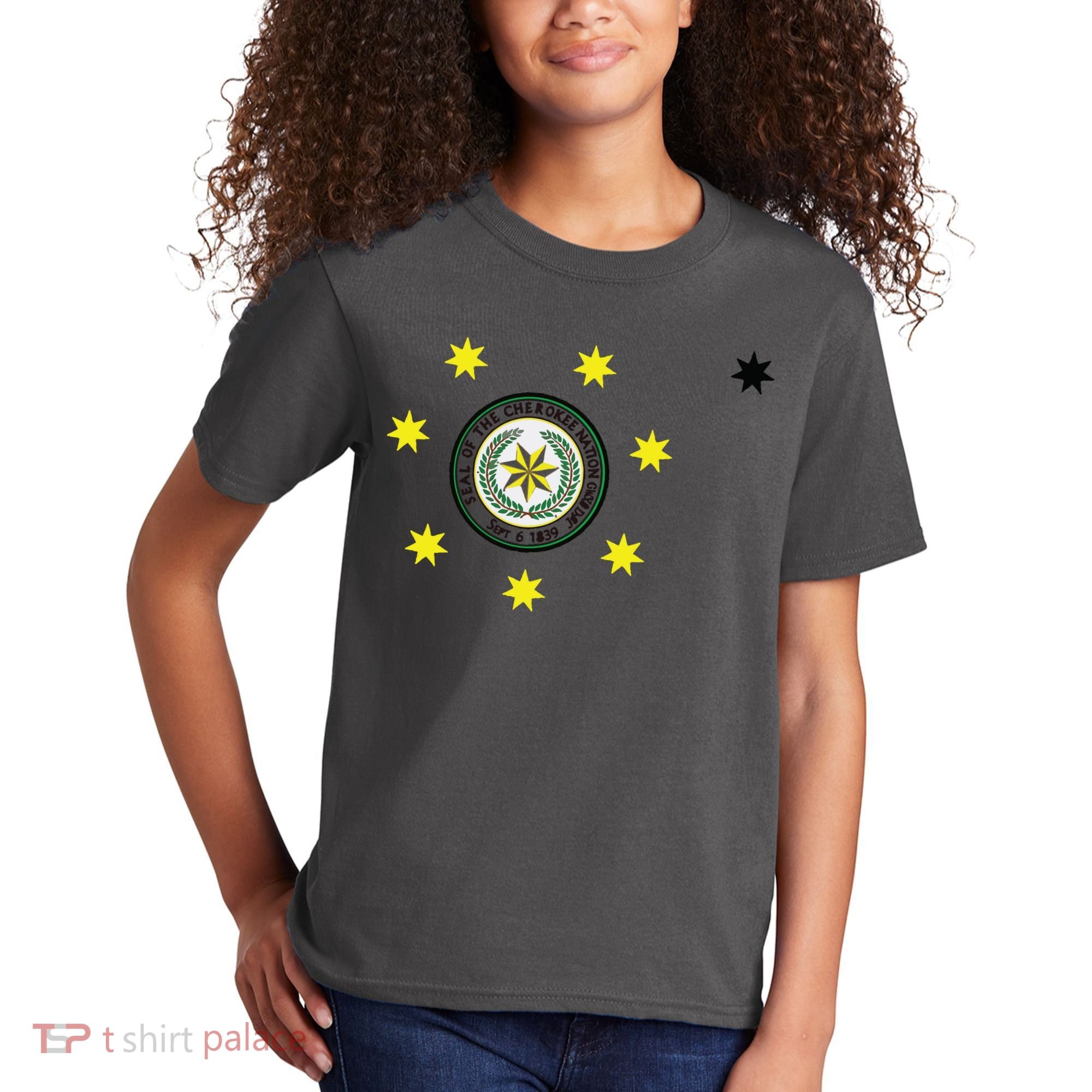 Cherokee Nation Flag Cherokee Kids T-Shirt