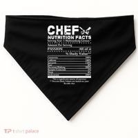 Chef Nutrition Facts Cool Chef Tee Gift For Chefs USA-Made Doggie Bandana thumb 0