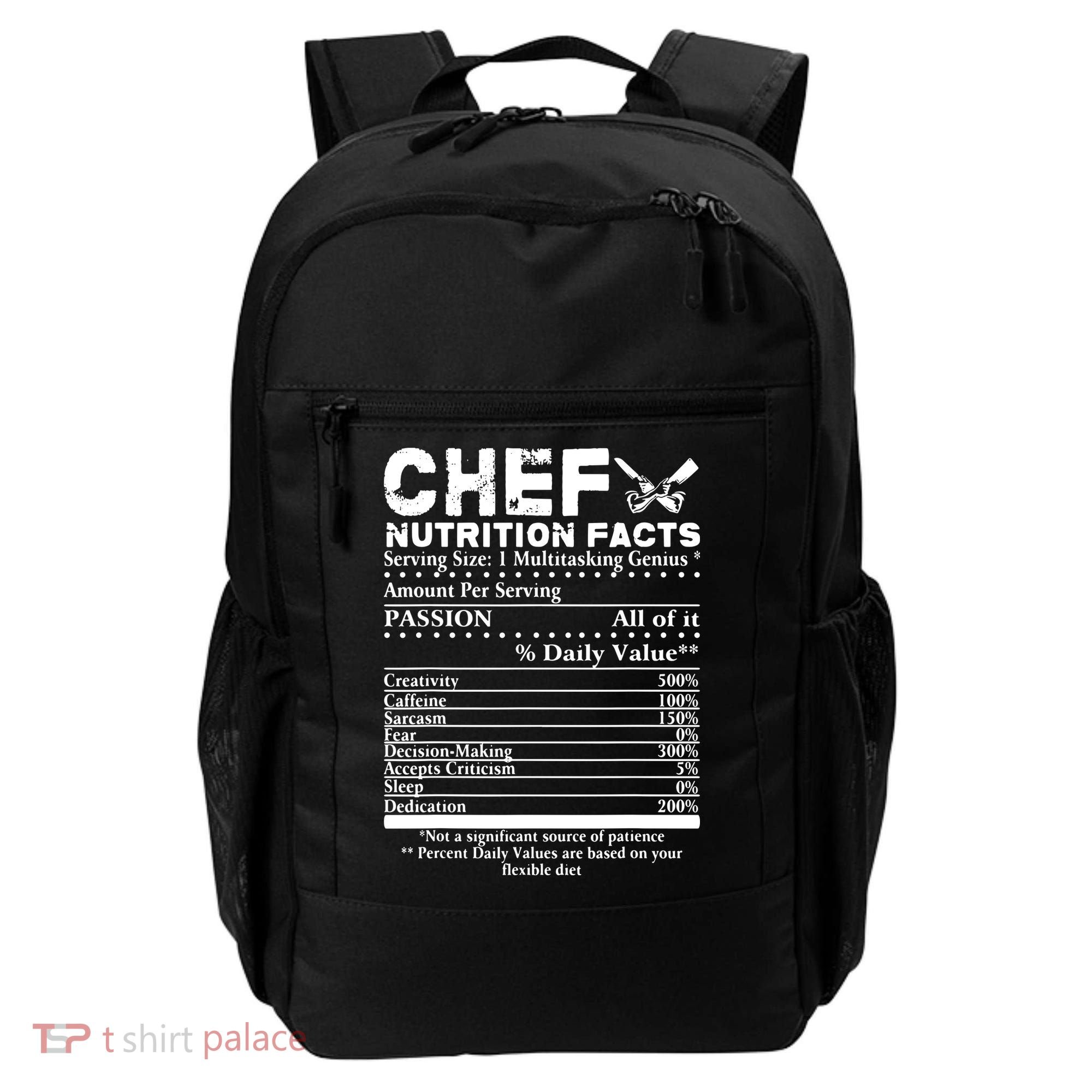 Chef Nutrition Facts Cool Chef Tee Gift For Chefs Backpack