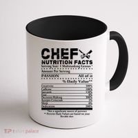Chef Nutrition Facts Cool Chef Tee Gift For Chefs Coffee Mug thumb 1
