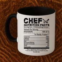 Chef Nutrition Facts Cool Chef Tee Gift For Chefs Coffee Mug thumb 2