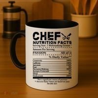 Chef Nutrition Facts Cool Chef Tee Gift For Chefs Coffee Mug thumb 4
