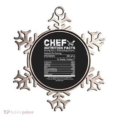 Chef Nutrition Facts Cool Chef Tee Gift For Chefs Ornament