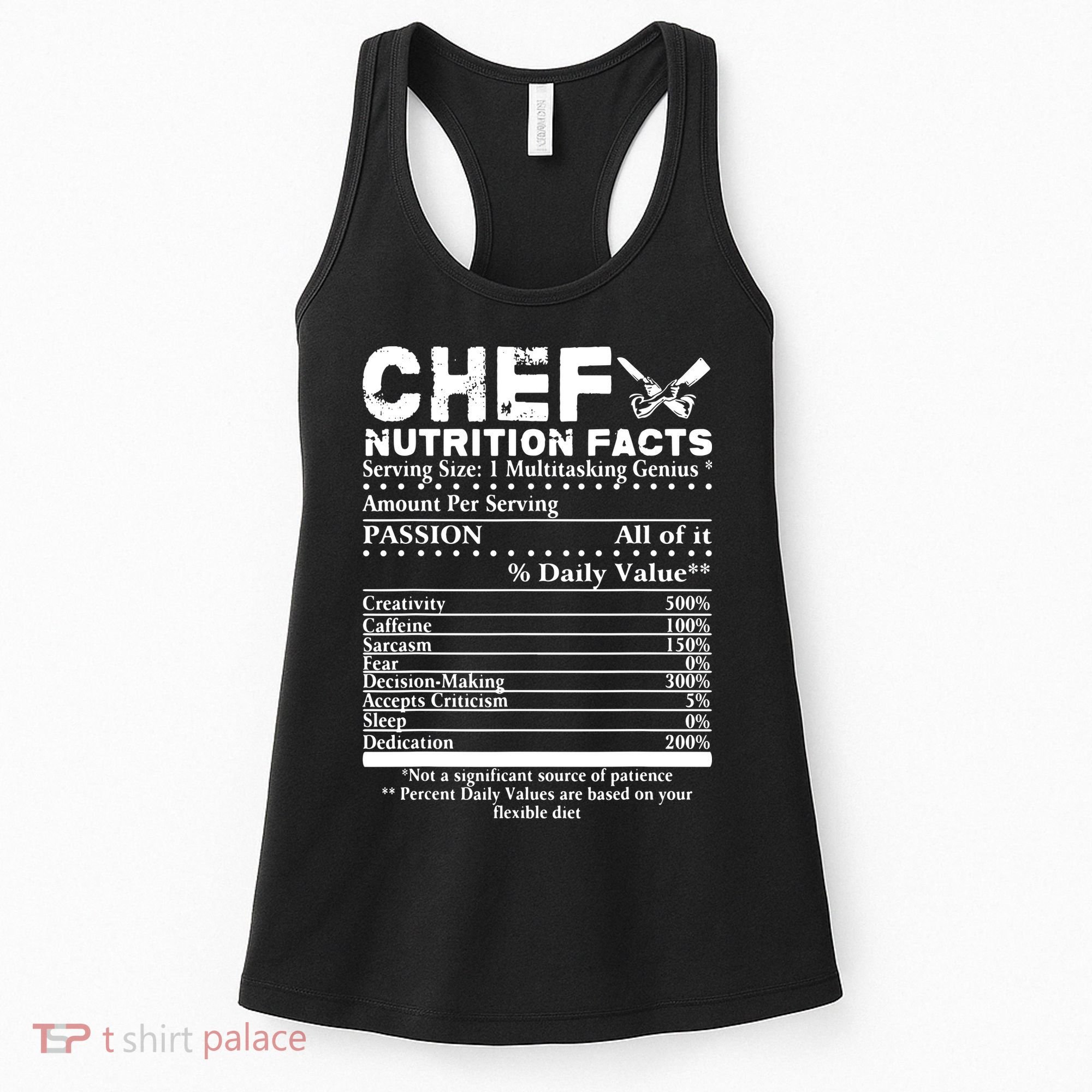 Chef Nutrition Facts Cool Chef Tee Gift For Chefs Women's Tank Top
