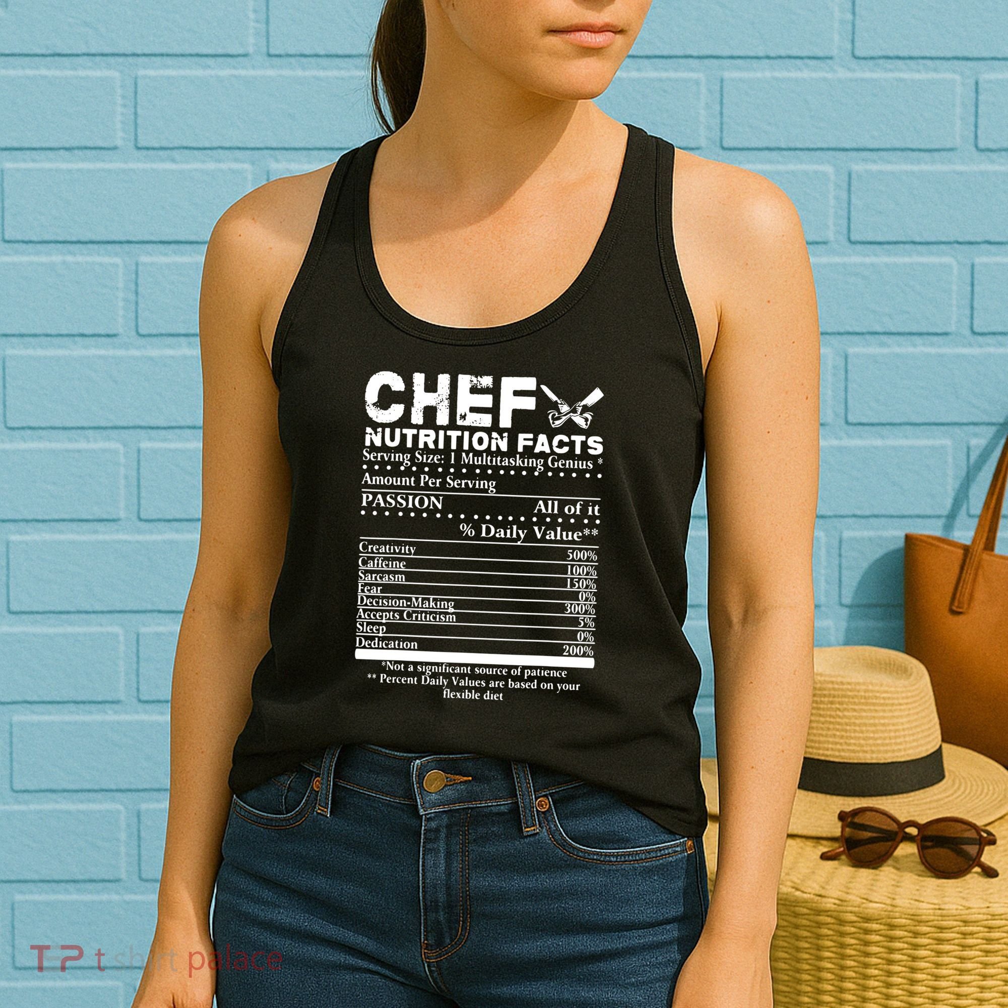 Chef Nutrition Facts Cool Chef Tee Gift For Chefs Women's Tank Top