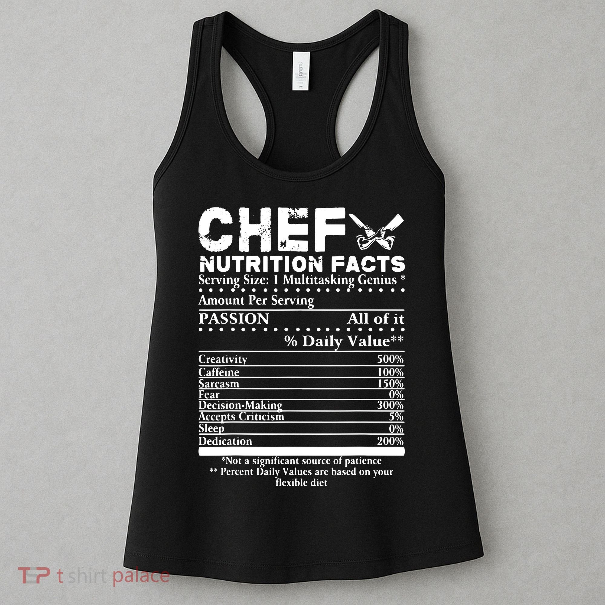 Chef Nutrition Facts Cool Chef Tee Gift For Chefs Women's Tank Top