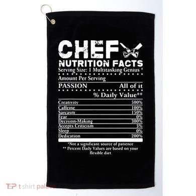 Chef Nutrition Facts Cool Chef Tee Gift For Chefs Golf Towel