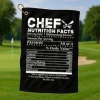 Chef Nutrition Facts Cool Chef Tee Gift For Chefs Golf Towel thumb 1