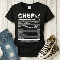 Chef Nutrition Facts Cool Chef Tee Gift For Chefs Women's T-Shirt thumb 3