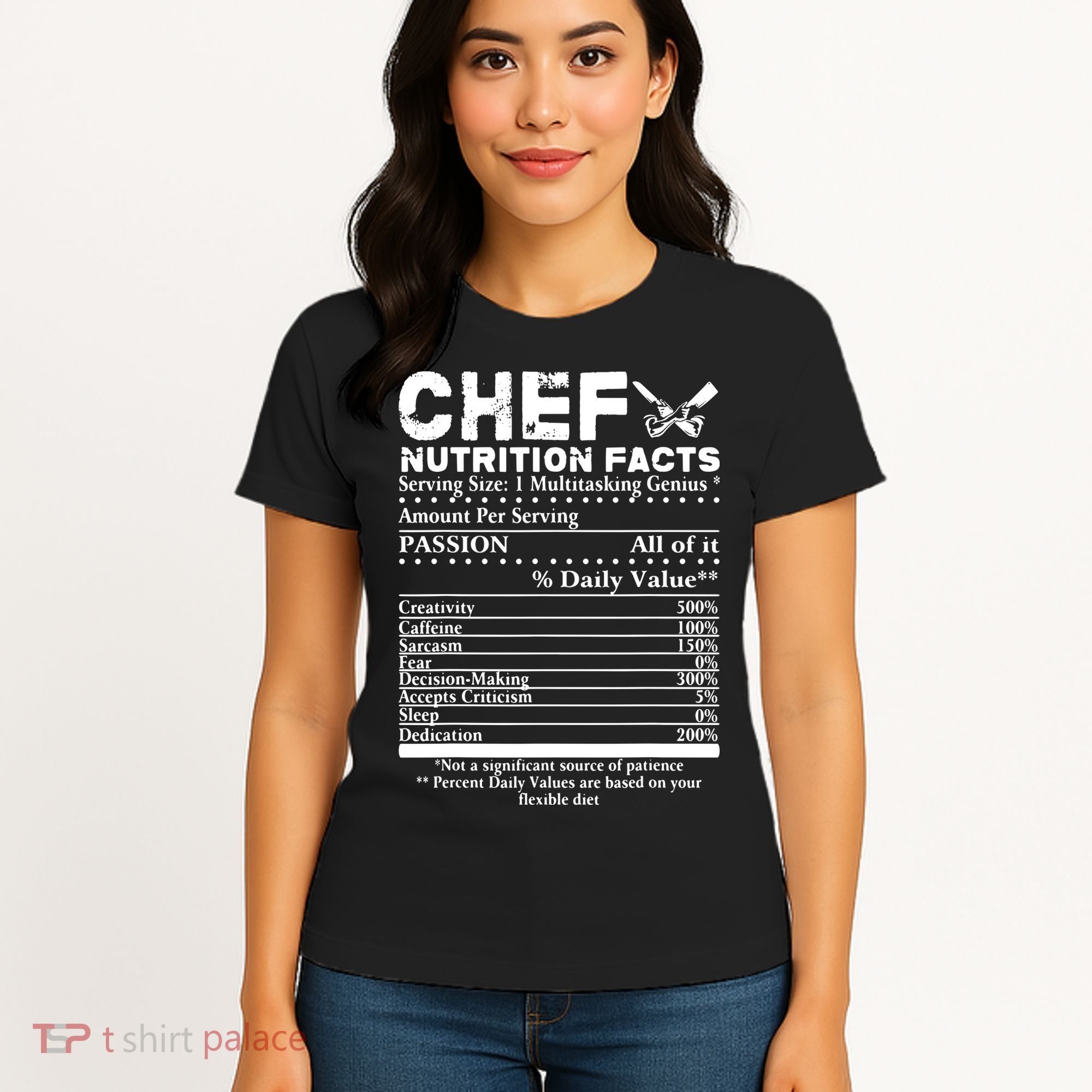Chef Nutrition Facts Cool Chef Tee Gift For Chefs Women's T-Shirt