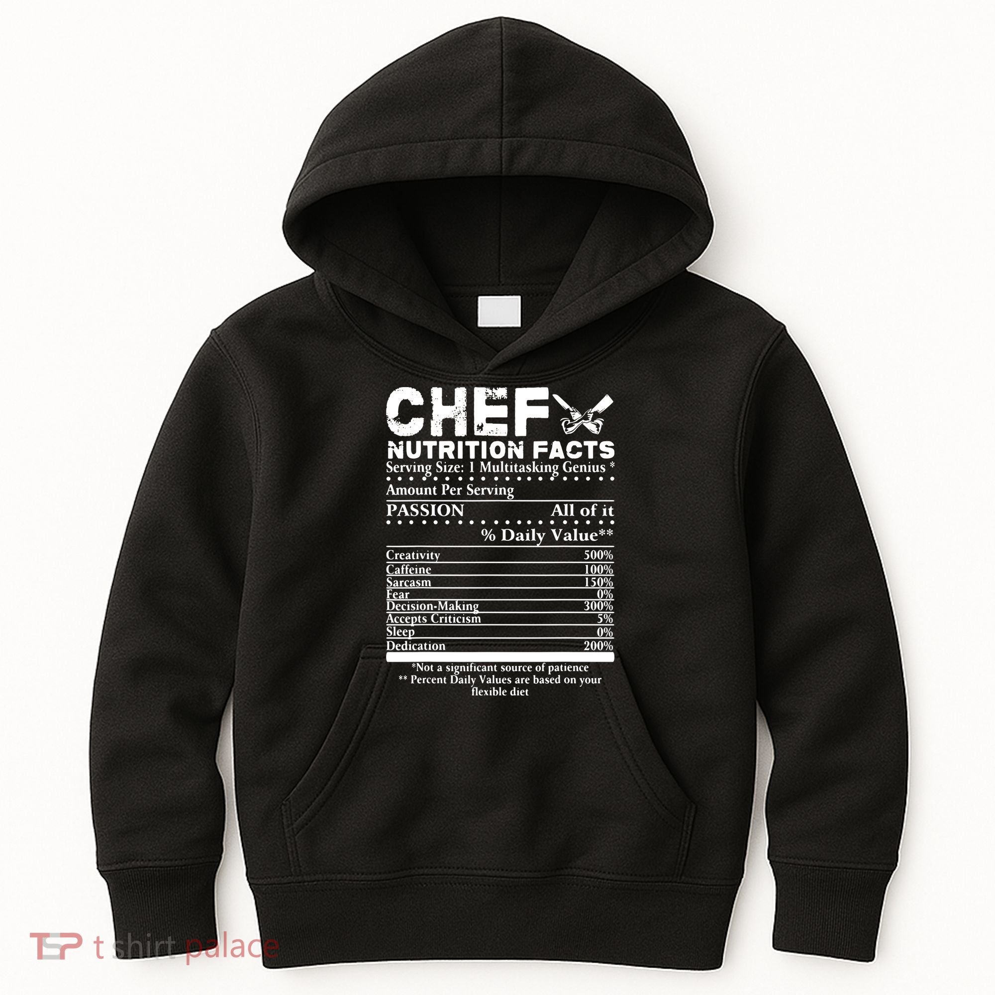 Chef Nutrition Facts Cool Chef Tee Gift For Chefs Kids Hoodie