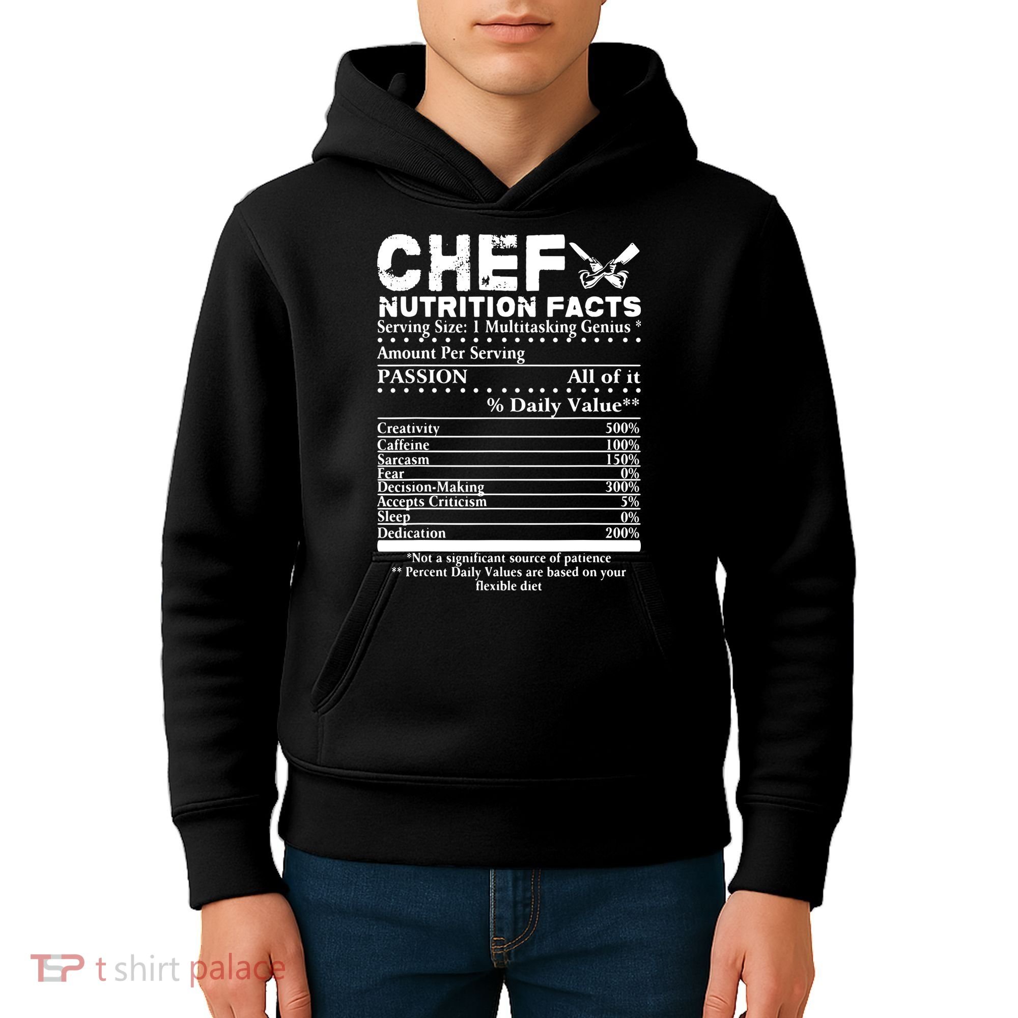Chef Nutrition Facts Cool Chef Tee Gift For Chefs Kids Hoodie