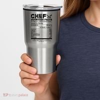 Chef Nutrition Facts Cool Chef Tee Gift For Chefs Tumbler thumb 2