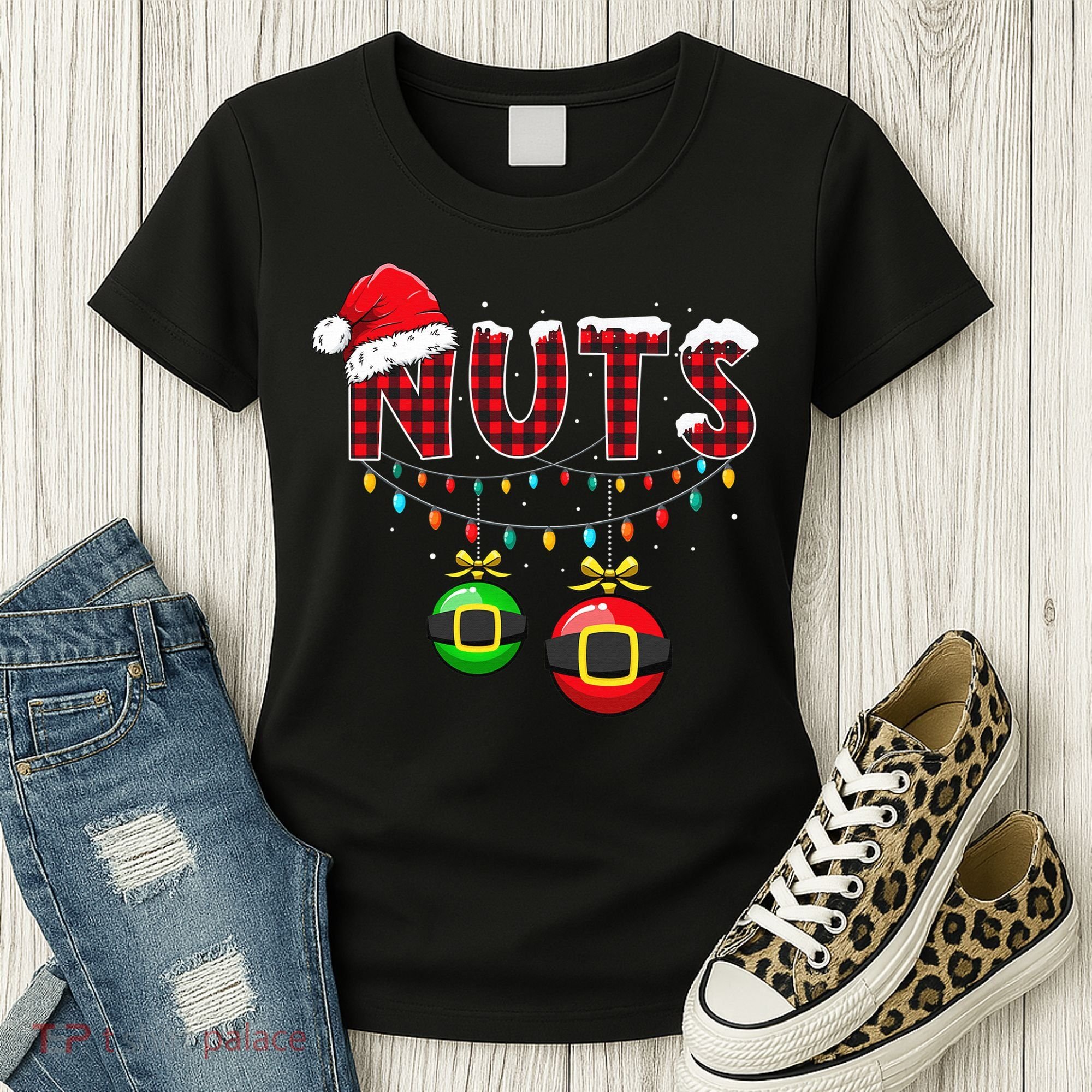 Chest Nuts Funny Matching Chestnuts Christmas Couples Nuts  Women's T-Shirt