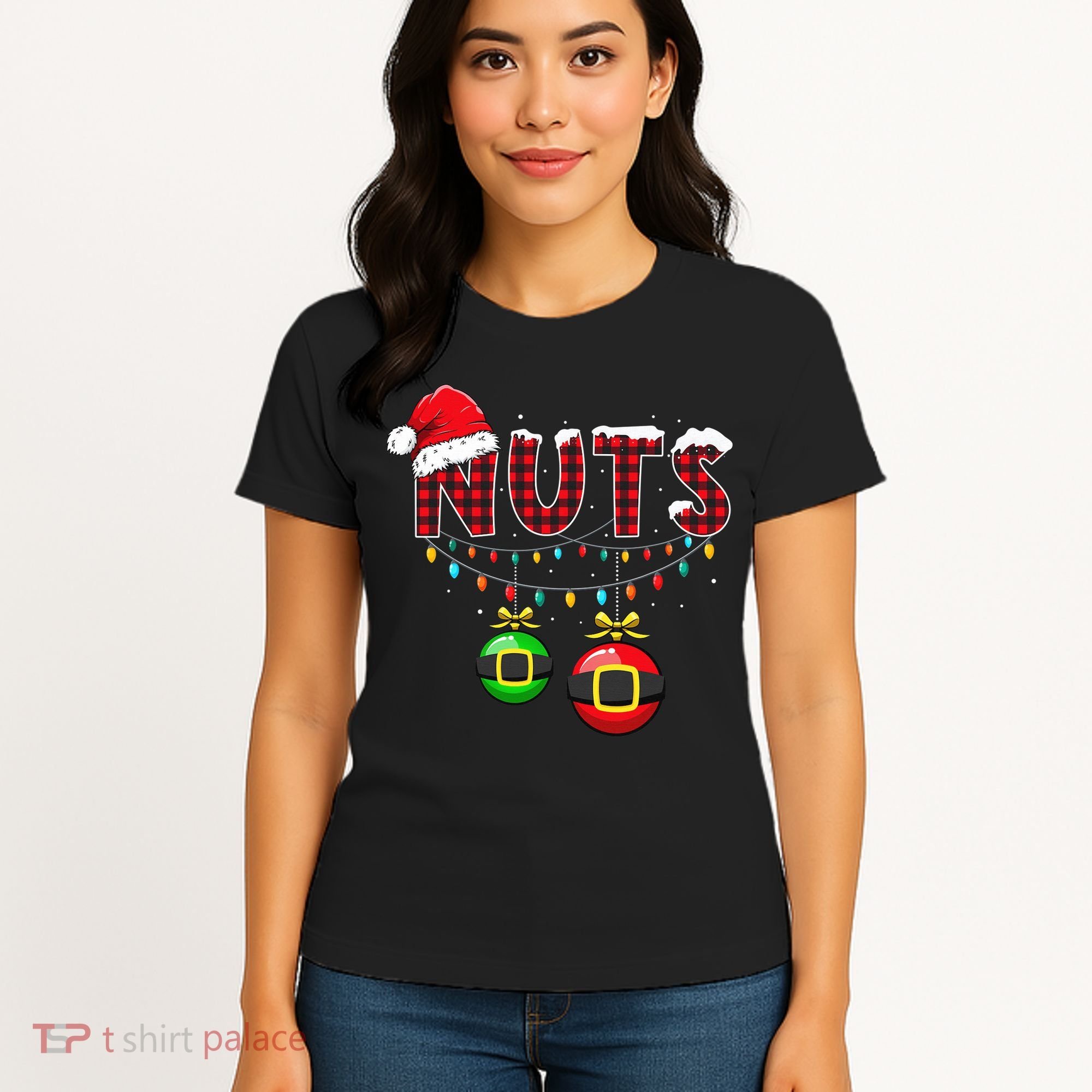 Chest Nuts Funny Matching Chestnuts Christmas Couples Nuts  Women's T-Shirt