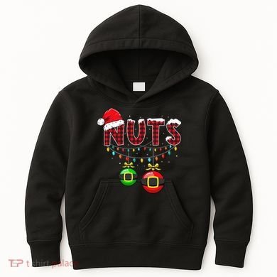 Chest Nuts Funny Matching Chestnuts Christmas Couples Nuts  Kids Hoodie