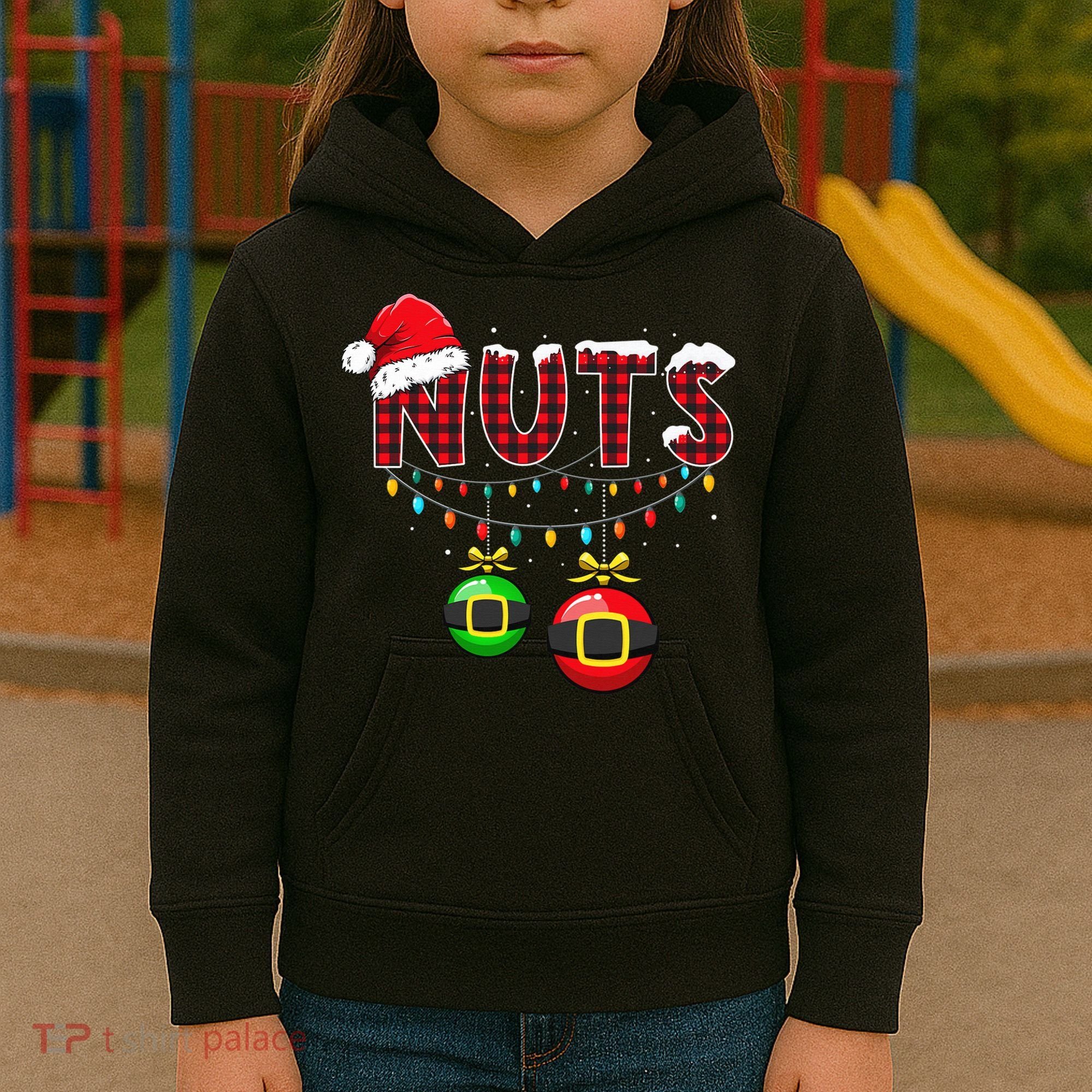 Chest Nuts Funny Matching Chestnuts Christmas Couples Nuts  Kids Hoodie