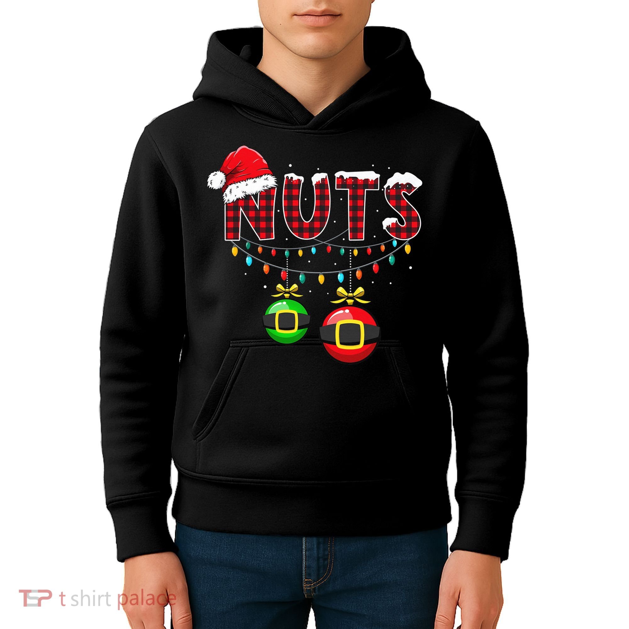 Chest Nuts Funny Matching Chestnuts Christmas Couples Nuts  Kids Hoodie