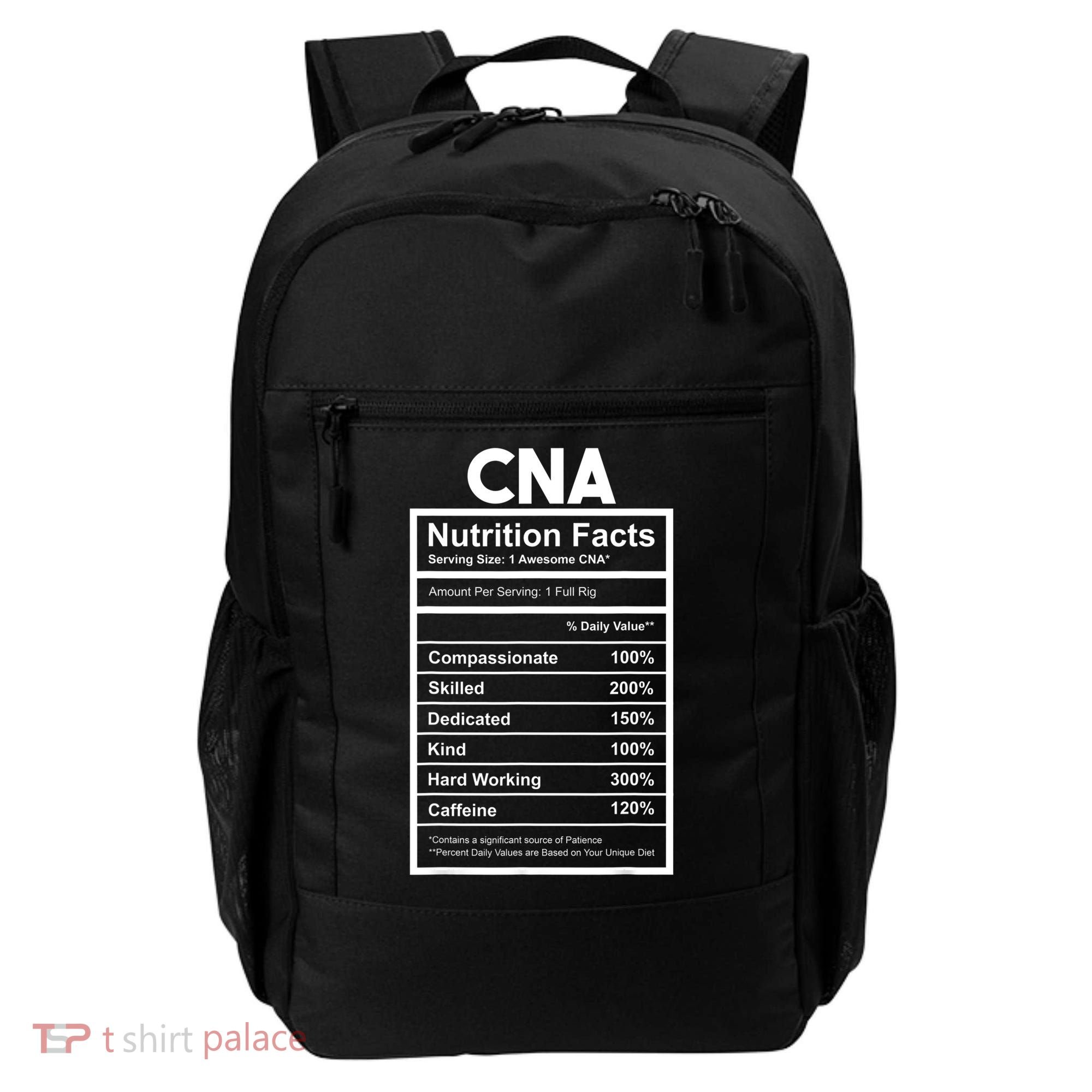 CNA Nutrition Facts Certified Nursing Assistant Backpack