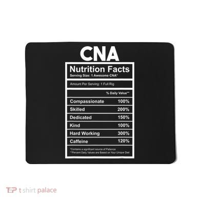 CNA Nutrition Facts Certified Nursing Assistant Mousepad