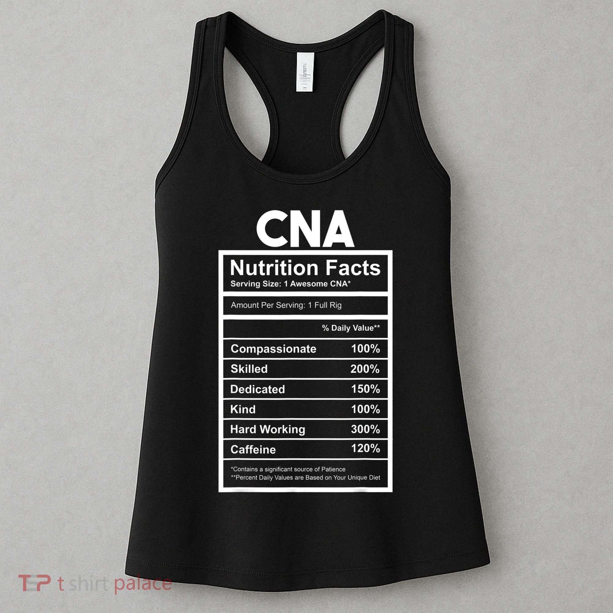 CNA Nutrition Facts Certified Nursing Assistant Women's Tank Top